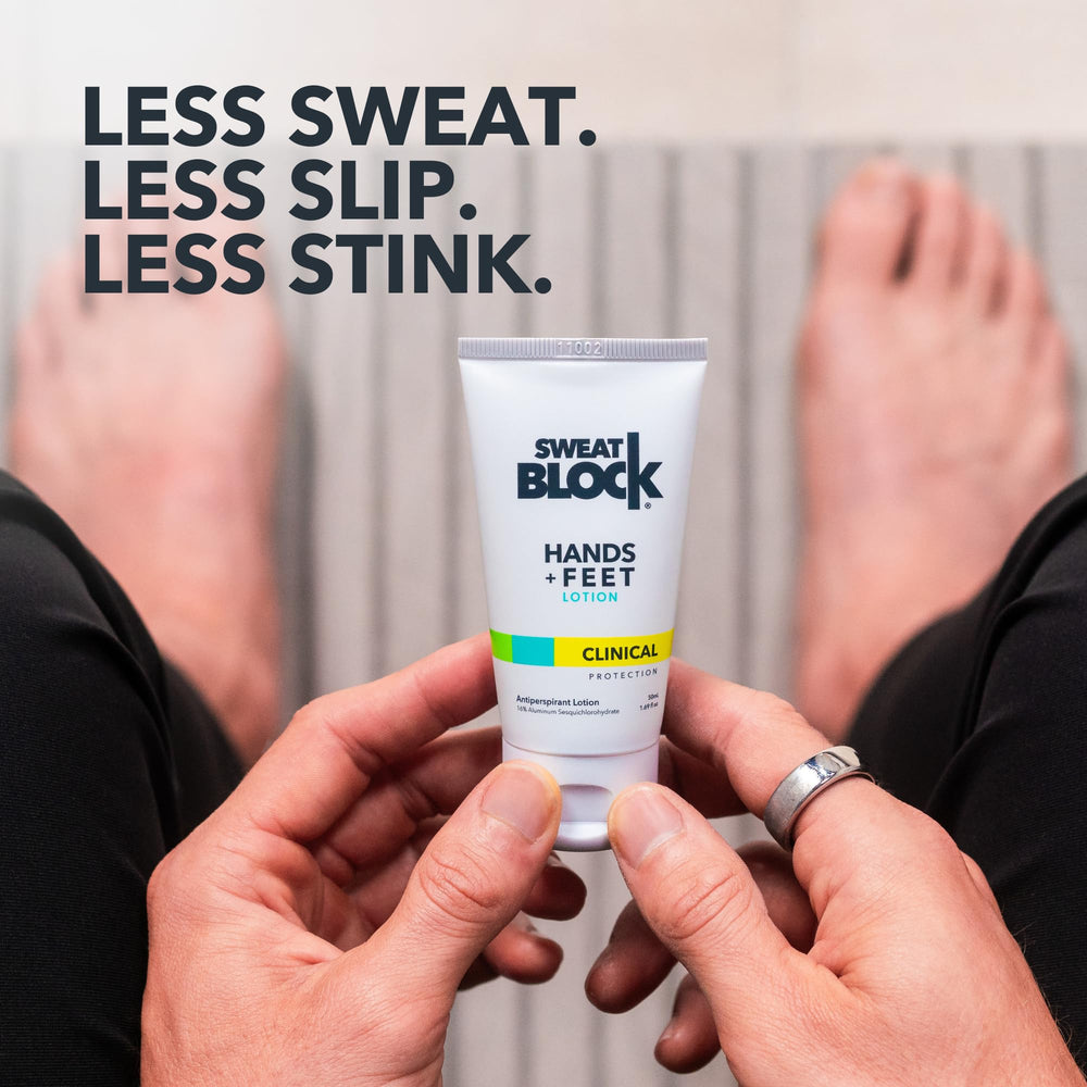 SweatBlock protección duradera, bloquea el sudor por más tiempo.