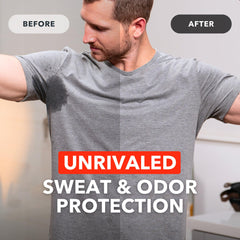 SweatBlock protege axilas con control de sudor y olor.