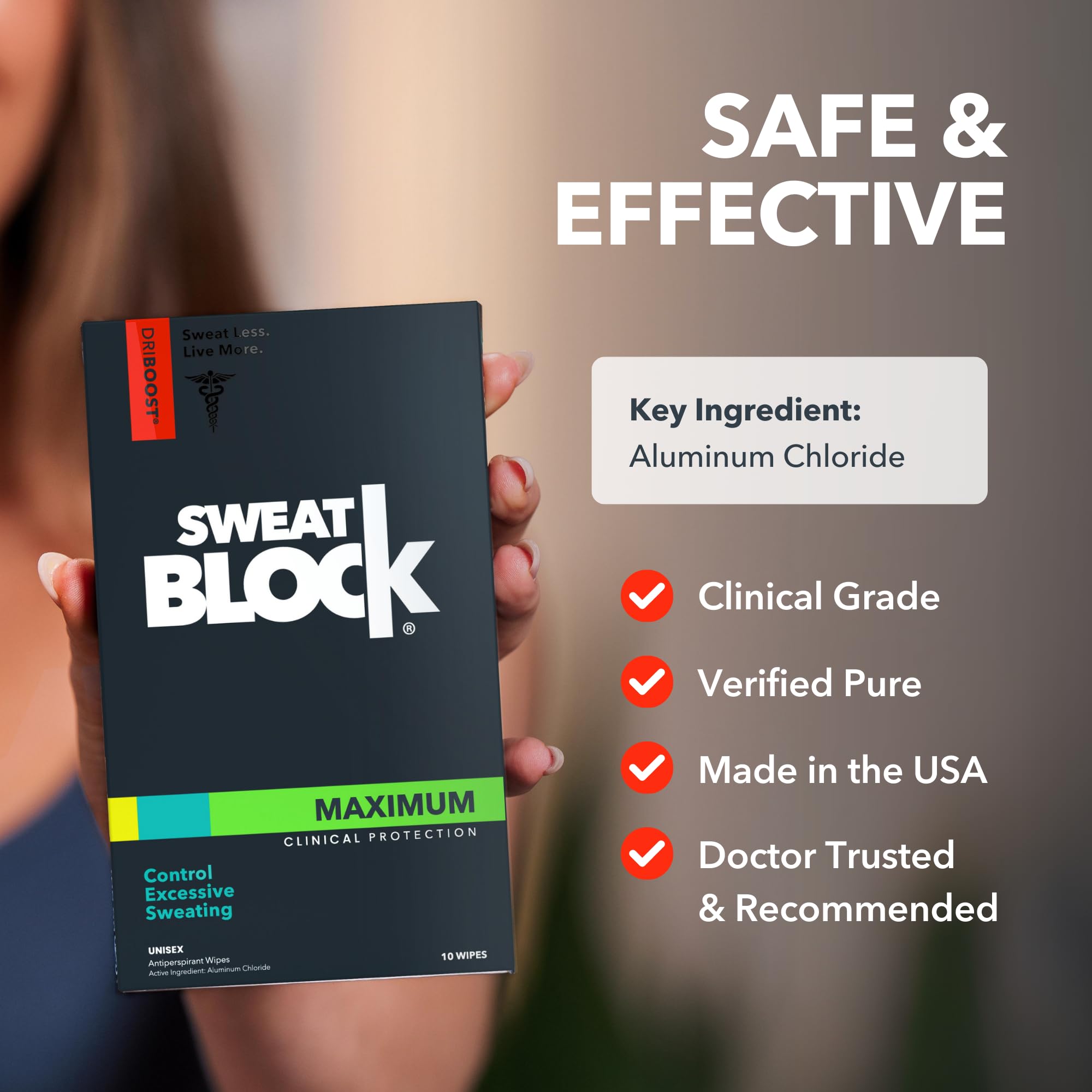 SweatBlock sensación suave y protección diaria