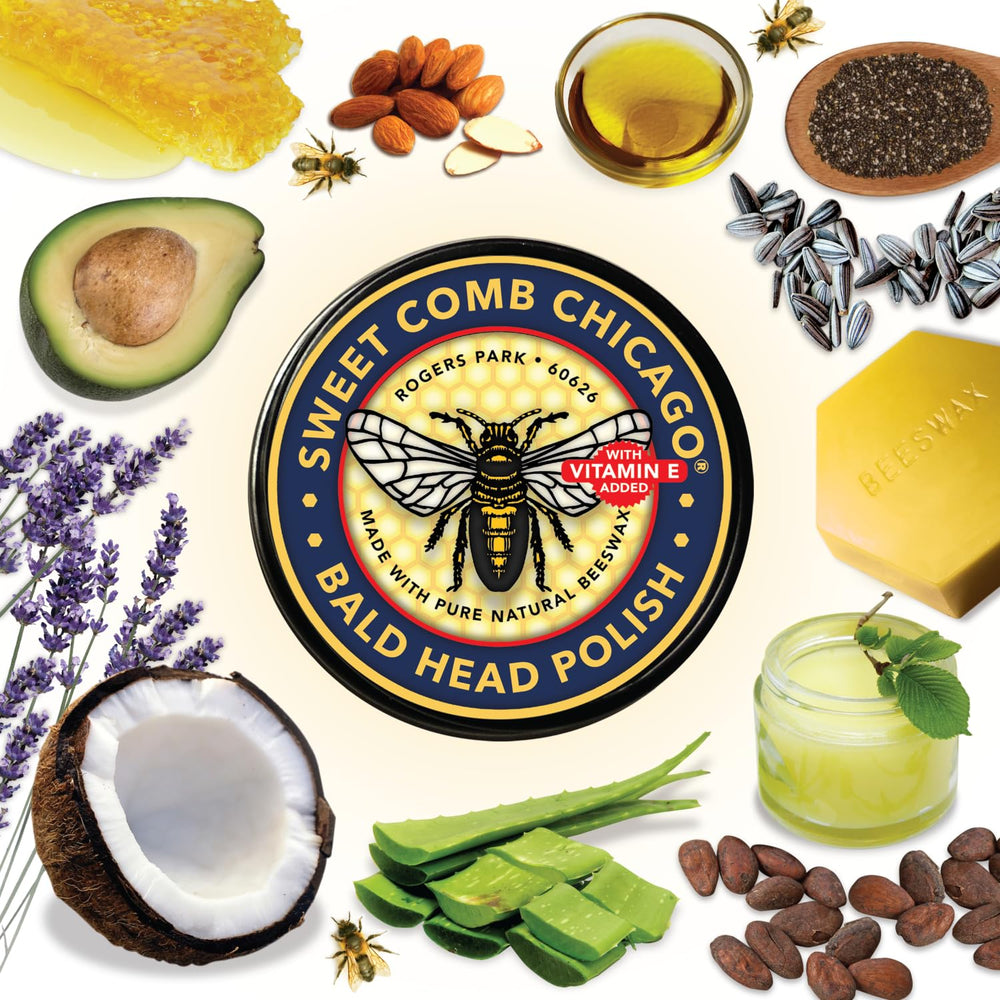 Aplicación suave del pulimento para cabeza calva de Sweet Comb Chicago brinda hidratación ligera