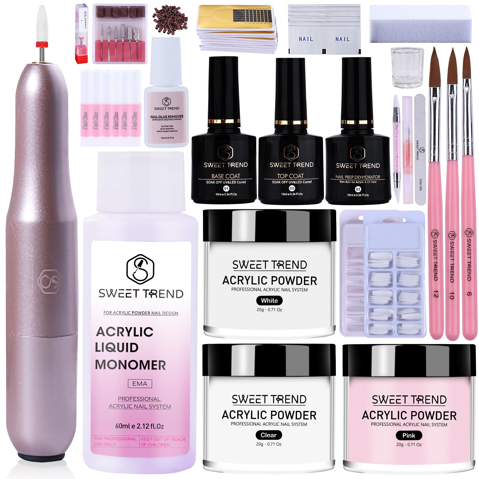 Sweet Trend ensemble outils de manucure débutants, idéal pour démarrer rapidement.