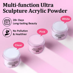 Sweet Trend poudre acrylique blanche 20g: rendu net et couvrant.