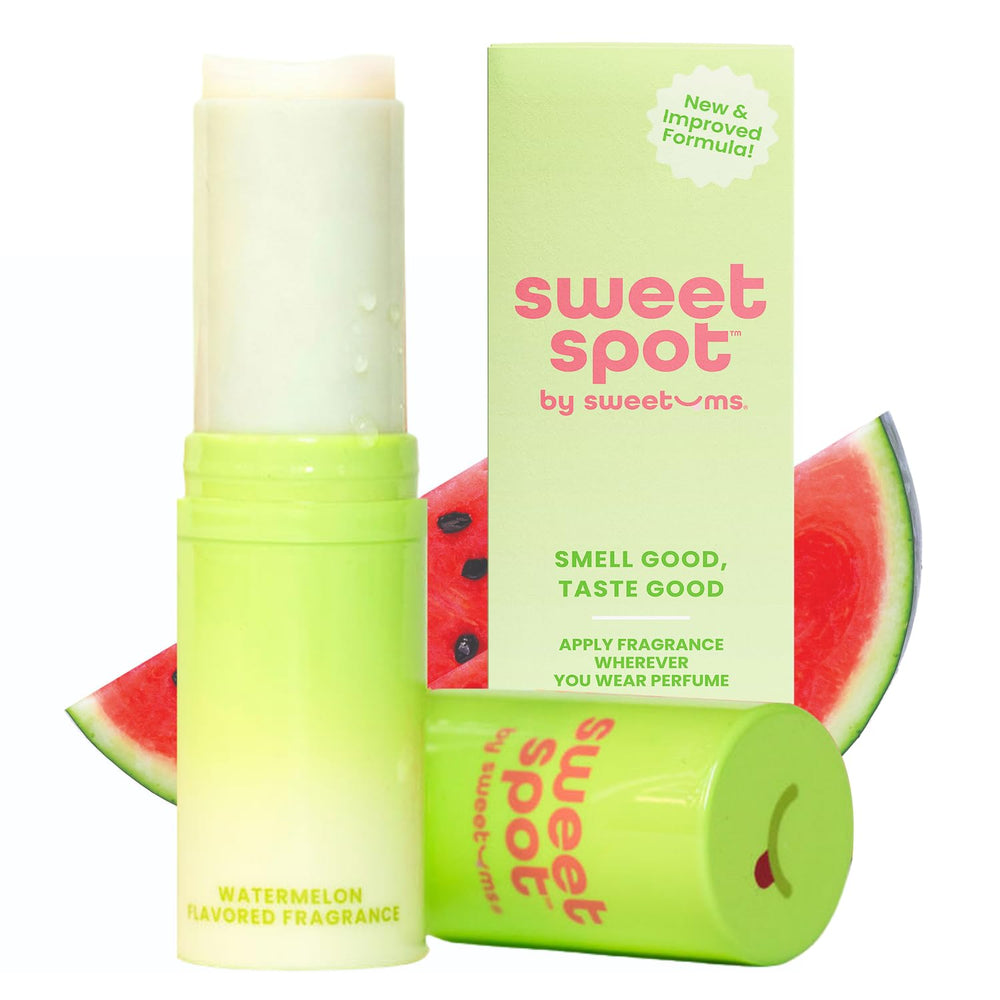 Sweetums SweetSpot sandía: perfume sólido portátil para uso diario.