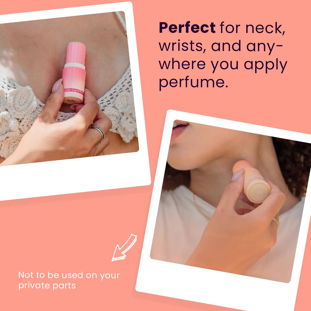 SweetSpot sandía: fragancia duradera en puntos de pulso y labios.