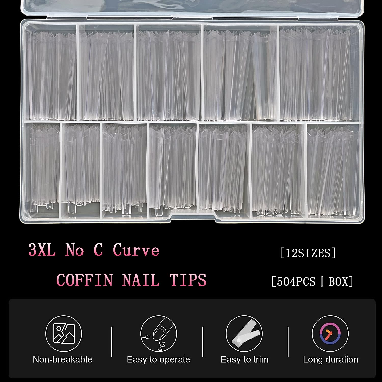 SWETIDY estuche transparente para tips, protección y organización segura.