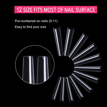 SWETIDY numeración 0-11 en uñas facilita la selección rápida.