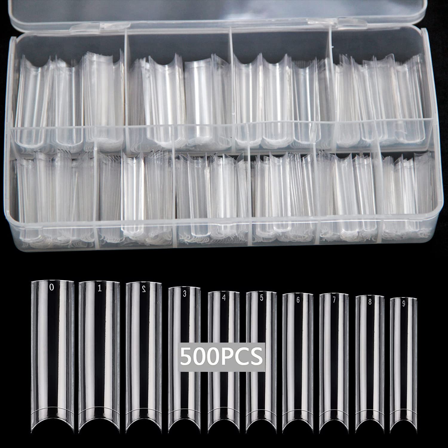 Puntas Swetidy rectas y transparentes para manicuras limpias