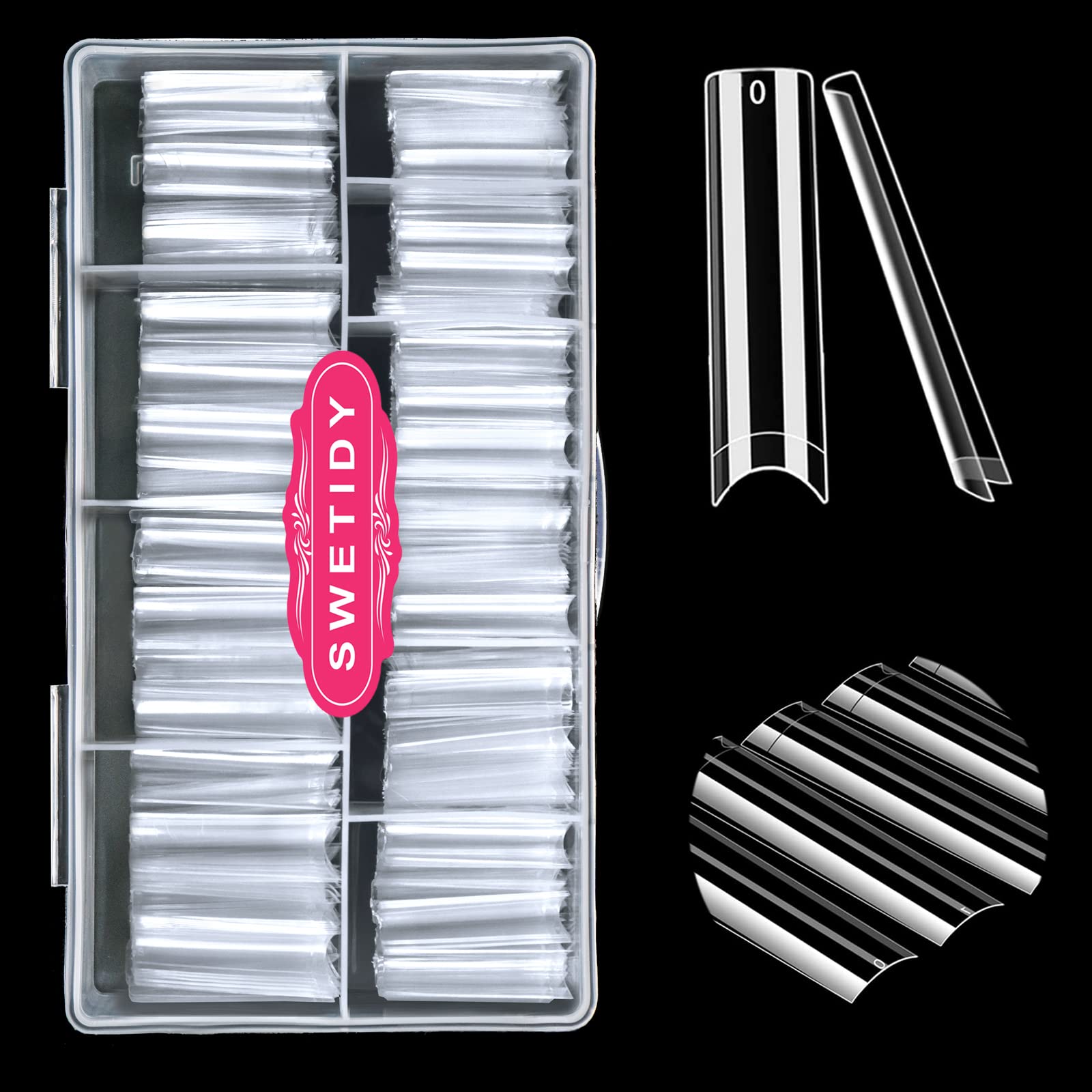 Puntas Swetidy XXL claras y cuadradas para un acabado natural