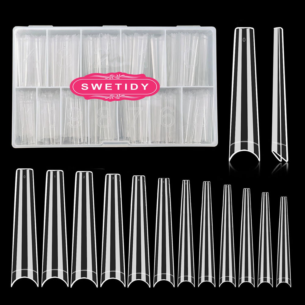 SWETIDY tips de uñas en forma de ataúd 3XL para un look audaz y duradero.