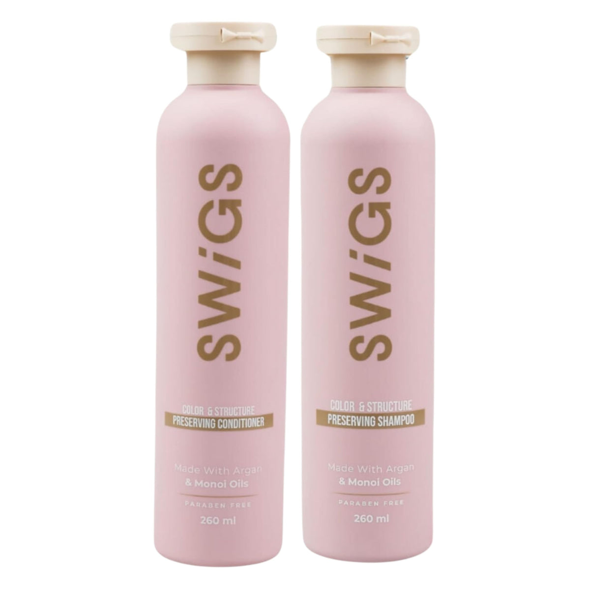 Swigs: botella frontal del champú para pelucas, limpia y mantiene brillo.