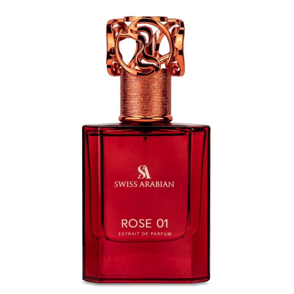 Swiss Arabian Rosa 01 con notas lichi y bergamota, inicio fresco y duradero