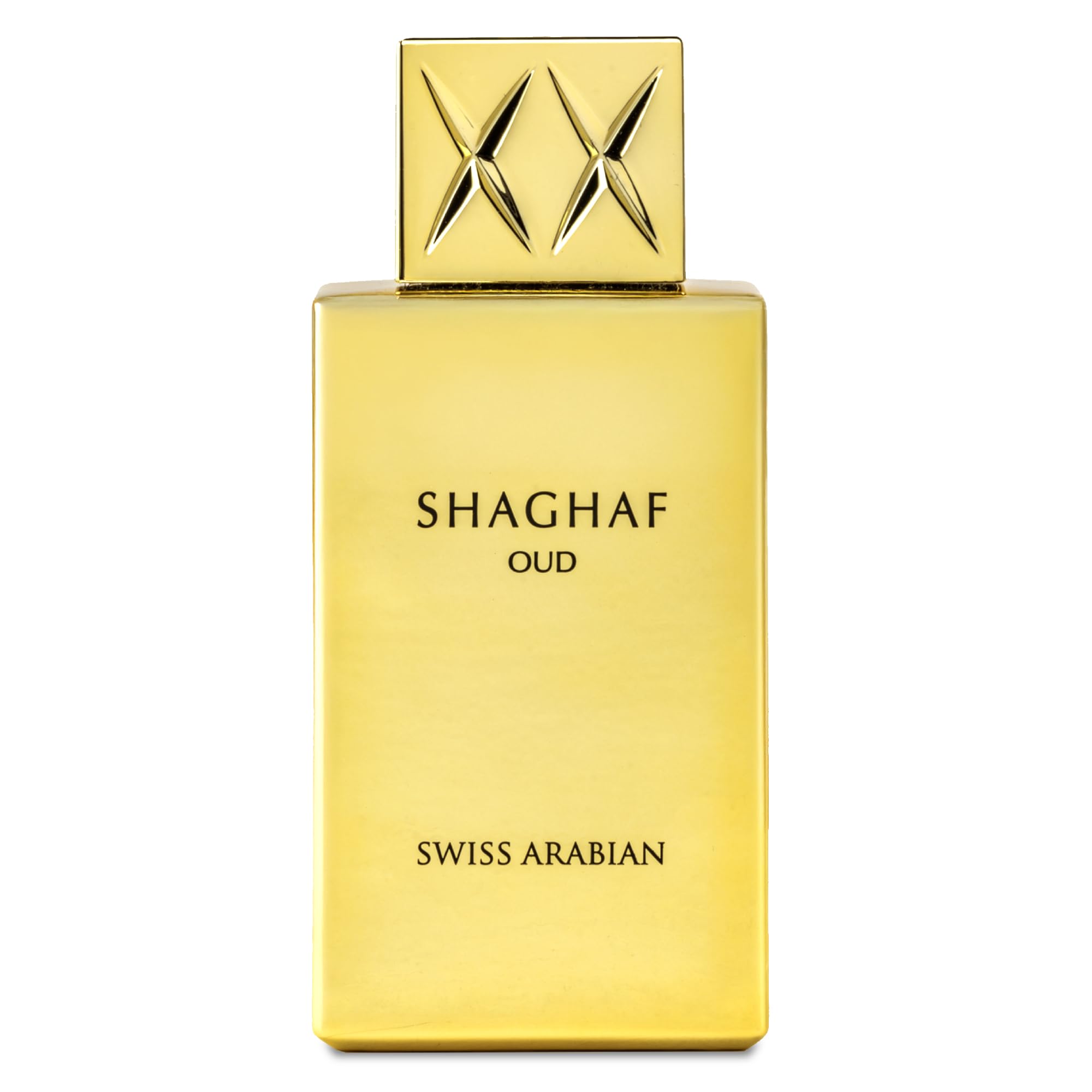 Swiss Arabian Shaghaf Oud botella frontal: aroma duradero y sofisticado