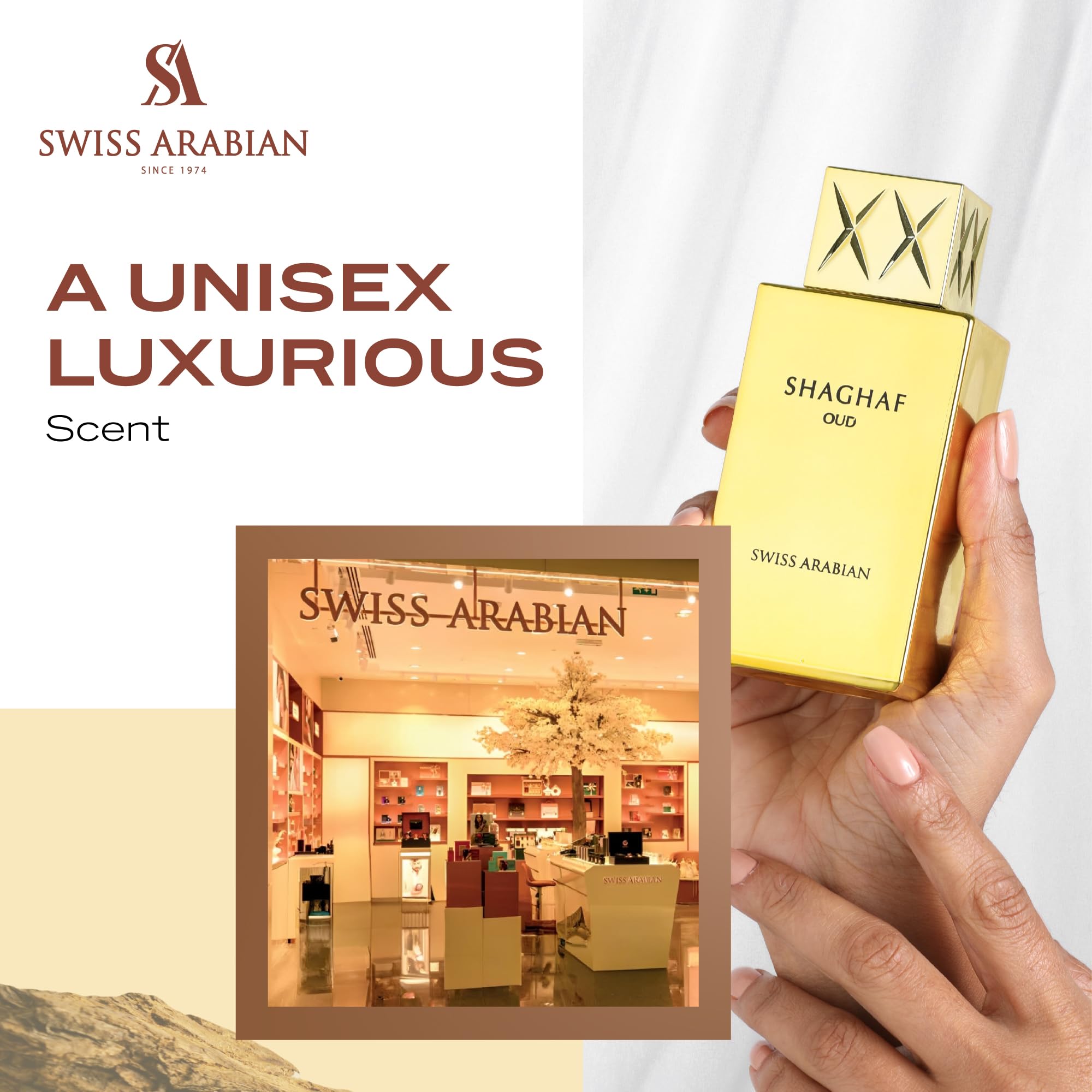 Swiss Arabian Shaghaf Oud corazón de rosa y pralina: profundidad seductora