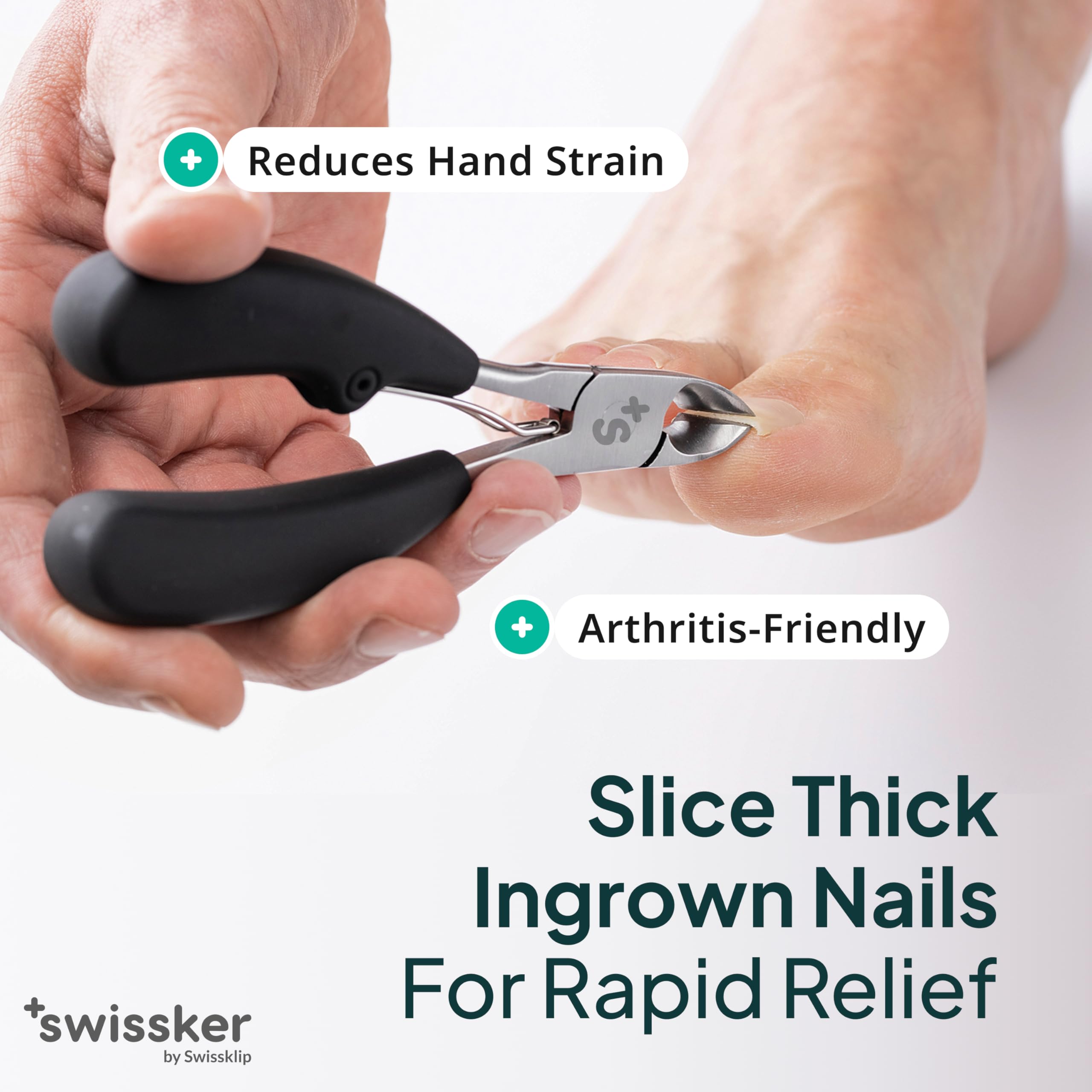Swissker para uñas gruesas en personas mayores con mejor agarre.