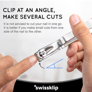 Swissker coupe-ongles en acier inoxydable durable et hygiénique.