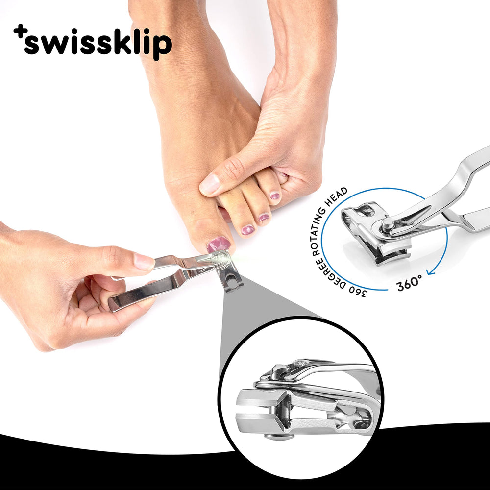 Swissker coupe-ongles adapté pour seniors facilitant la coupe.