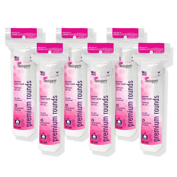 Discos de algodón premium Swisspers, 100 cuentas, ideales para desmaquillar con suavidad.