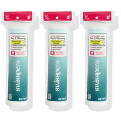 Discos de algodón Swisspers premium, doble cara, exfoliación suave para una limpieza más suave.