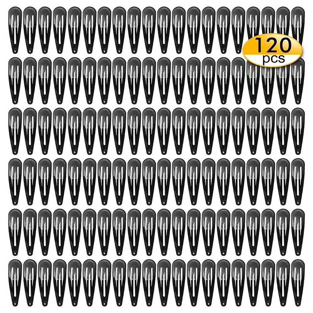 SWSTINLING clips pelo negros 120 unidades, sujeción estable para uso diario