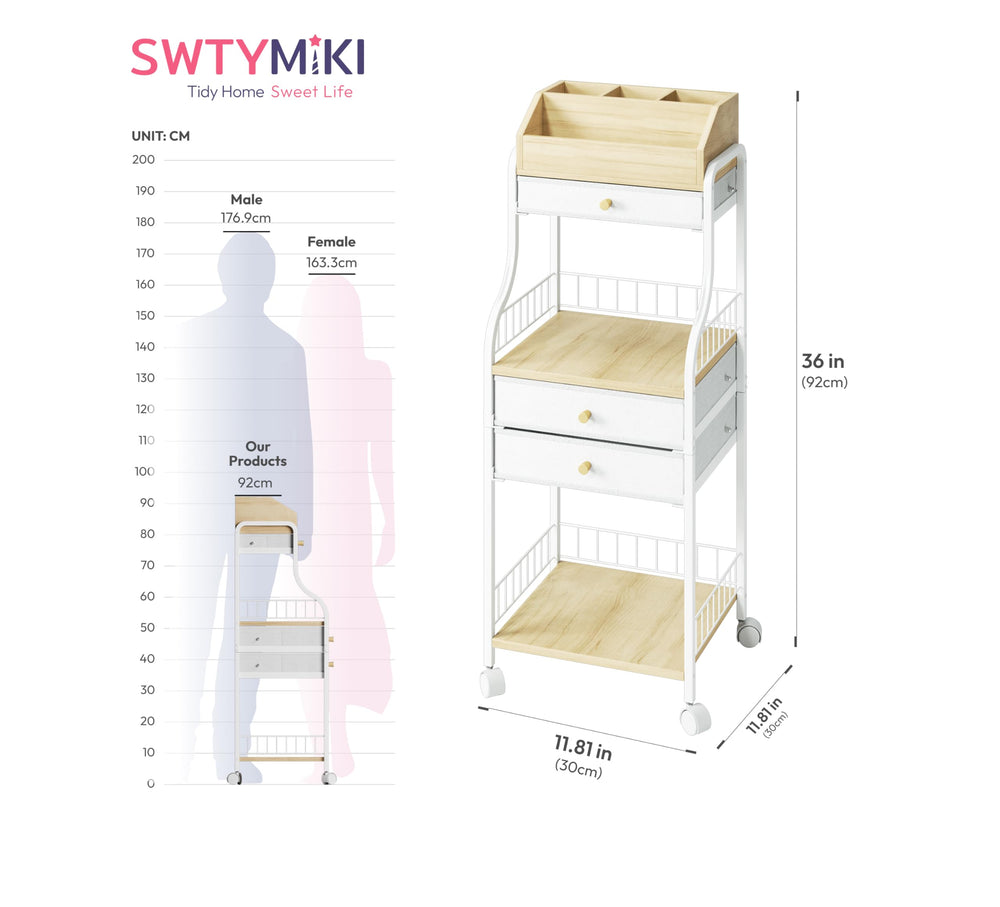 SWTYMIKI tiroirs non-tissés offrent un rangement clair et accessible
