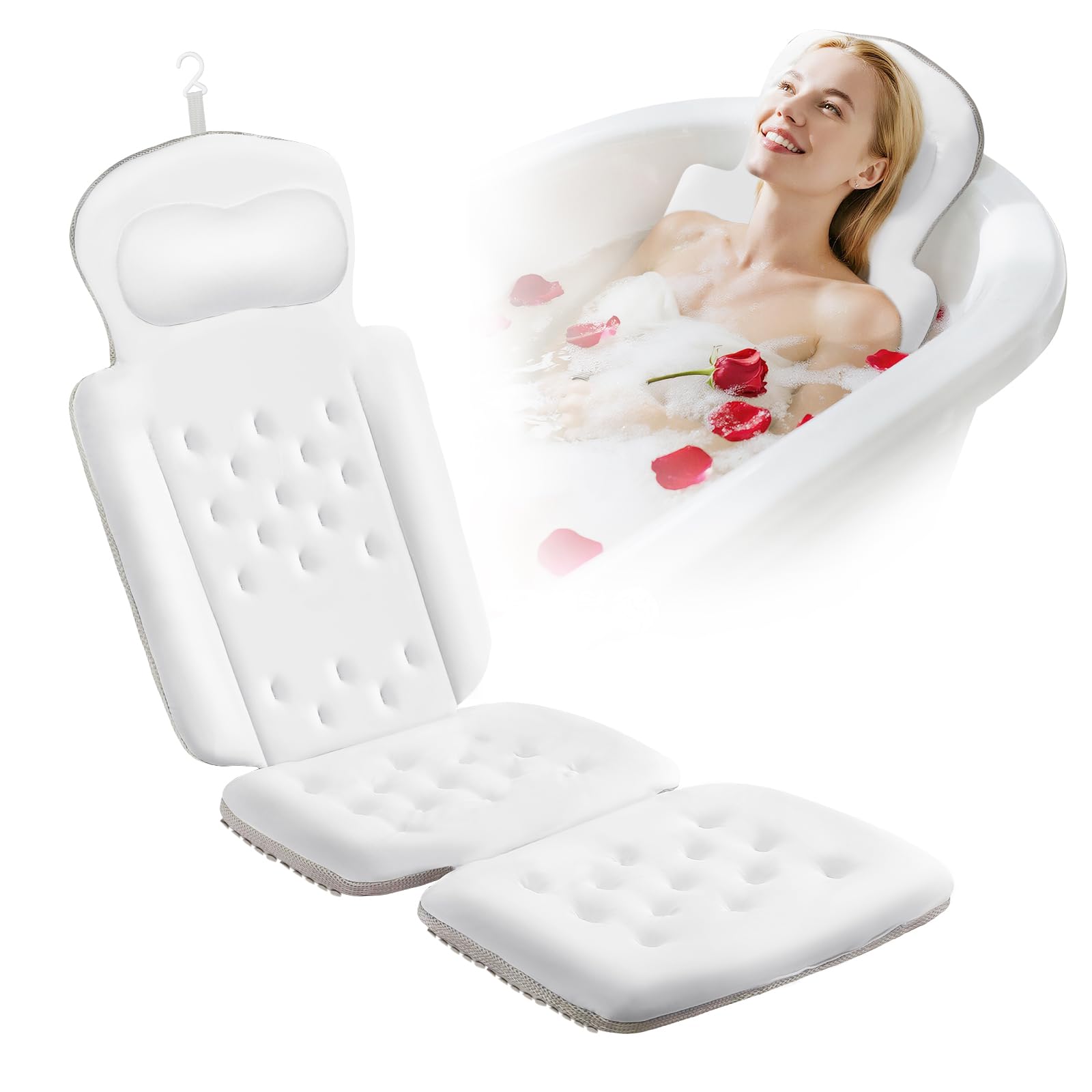 sxiiro almohada bano cuerpo completo para mayor confort y relajación.