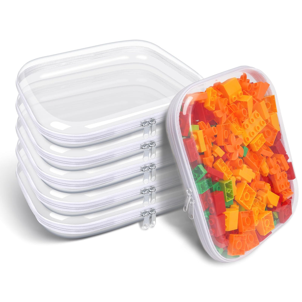 SXS LACONIC estuche rígido transparente con doble cremallera, ideal para ordenar juguetes.