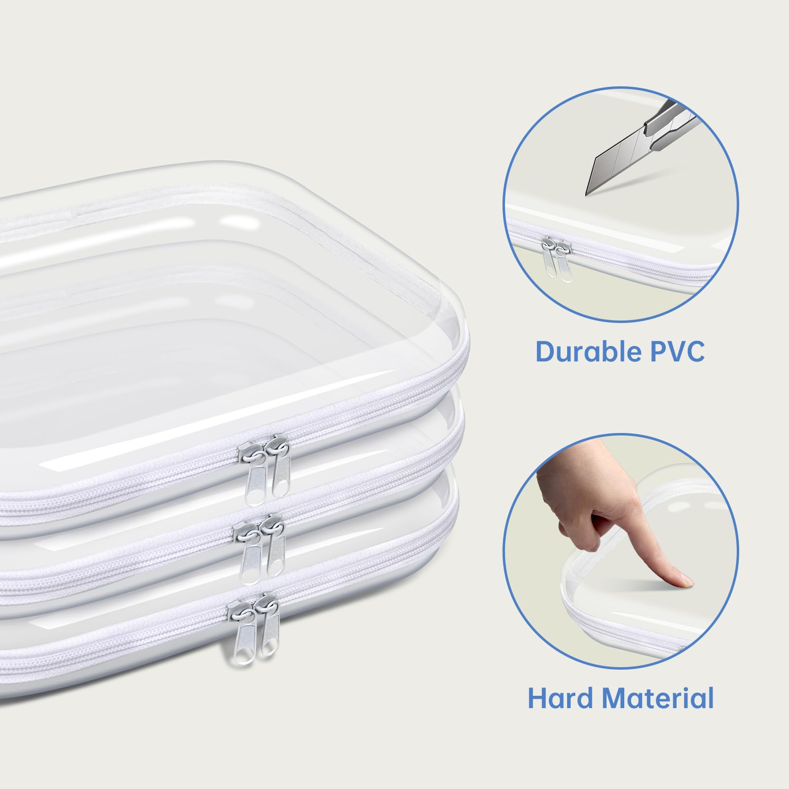 SXS LACONIC étui transparent moyenne fermeture double, idéal pour jouets d enfant