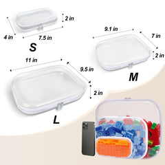 SXS LACONIC étui transparent petite fermeture double, pratique pour cosmétiques