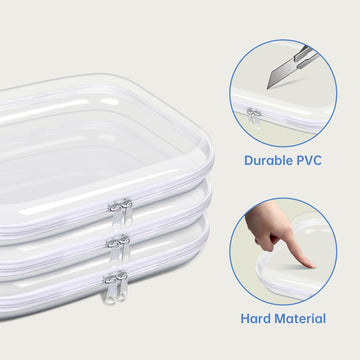 SXS LACONIC organizador de viaje transparente con doble cremallera, fácil acceso.