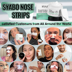 SYABO tiras quitapuntos para rostro, absorben grasa y suciedad.