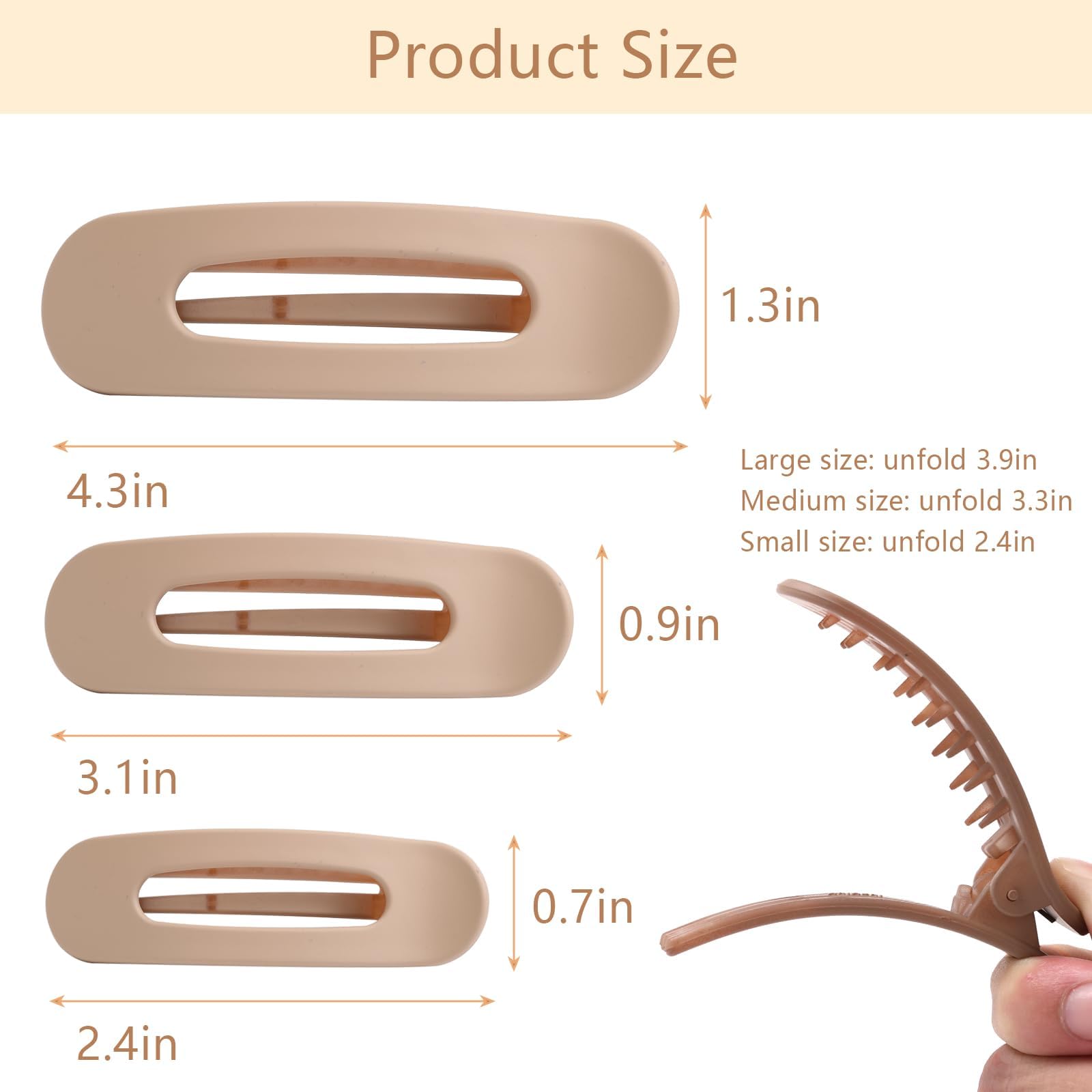 SYGY pinzas planas ligeras y suaves para cabello cómodo