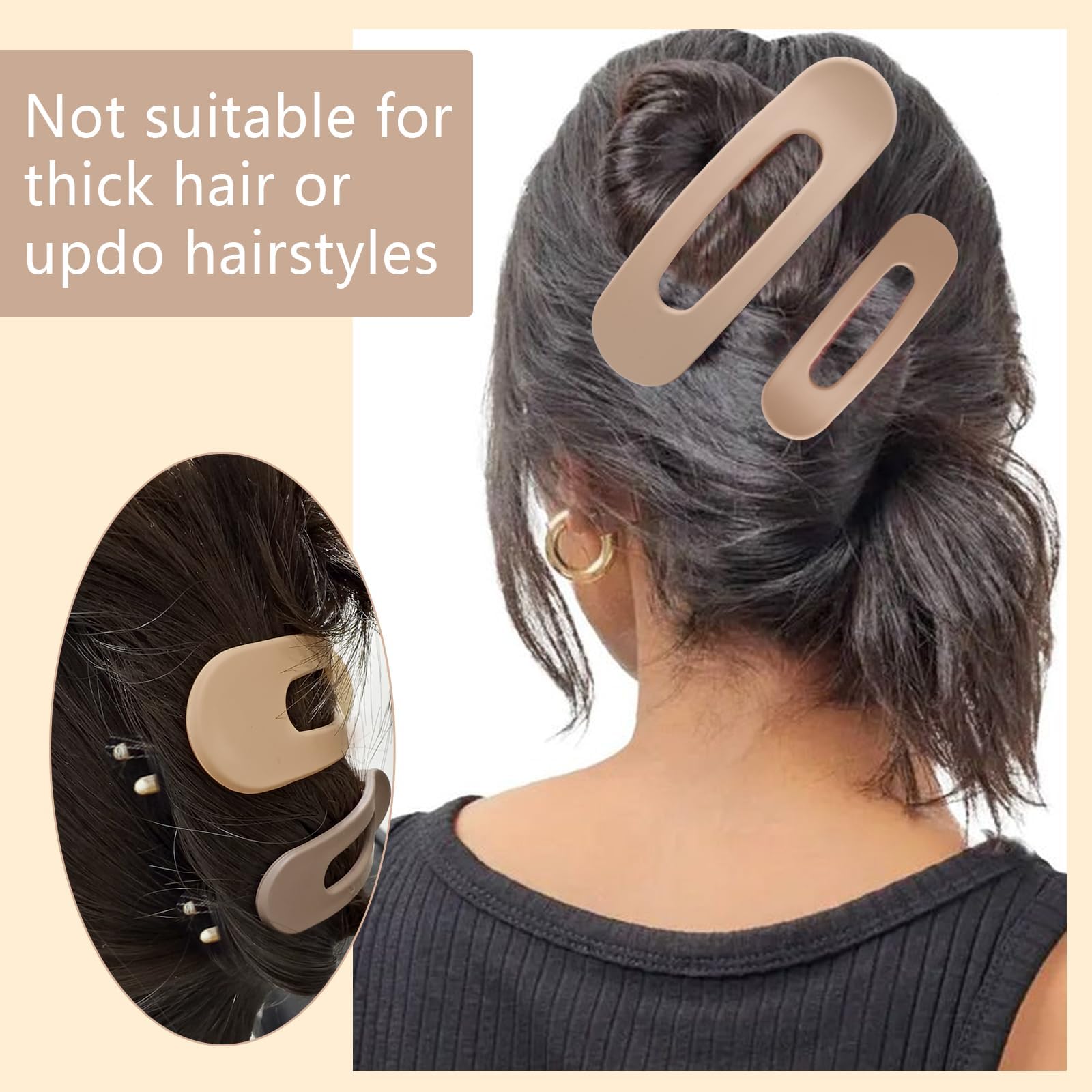 SYGY pinzas planas para flequillo y cabello fino, cómodo