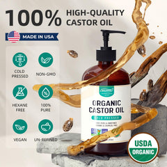 SYLVANA Aceite de ricino promueve crecimiento del cabello y pestanas.