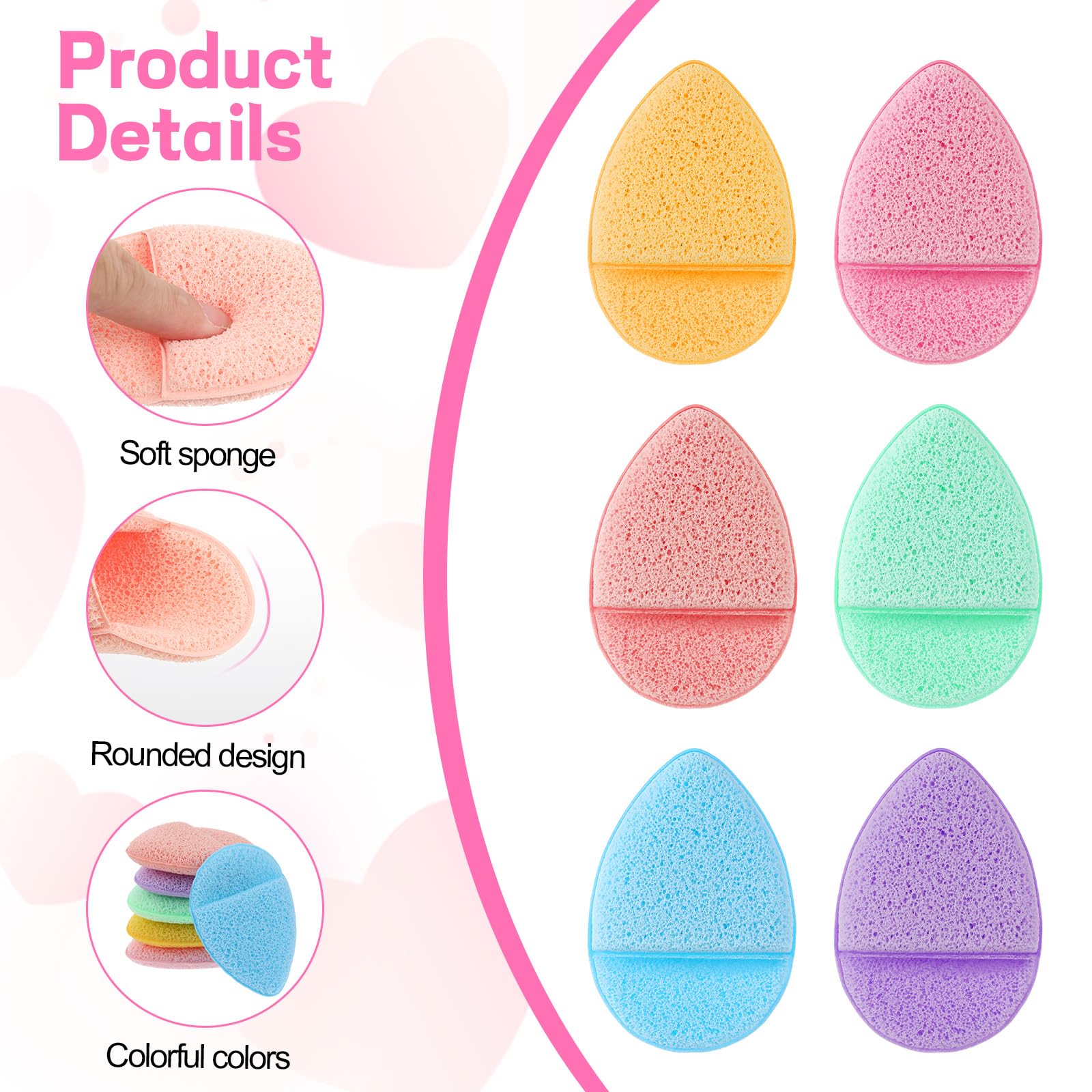 SynHHnergyx esponjas faciales color amarillo para espuma rica y limpieza rápida.