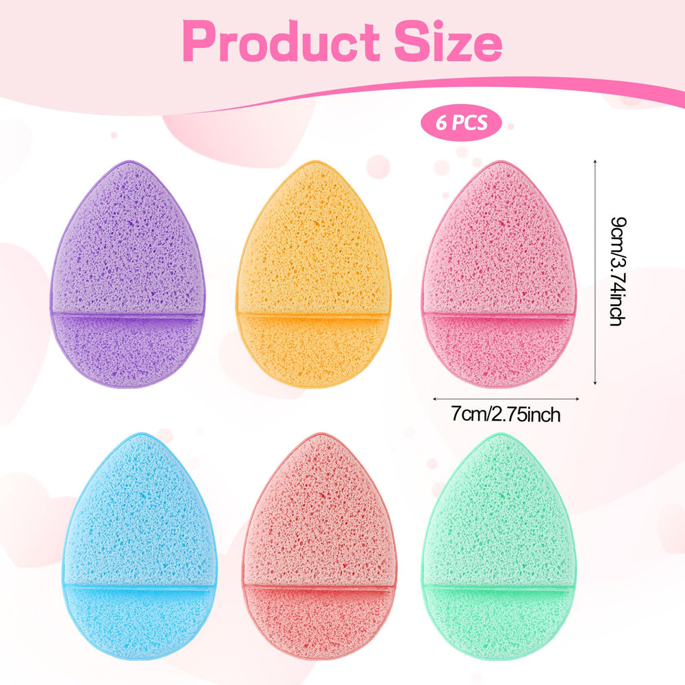 SynHHnergyx esponjas faciales color purpura para eliminar maquillaje y grasa superficial.