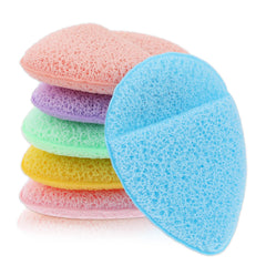 SynHHnergyx esponjas faciales color rosa para limpieza suave y exfoliación diaria.