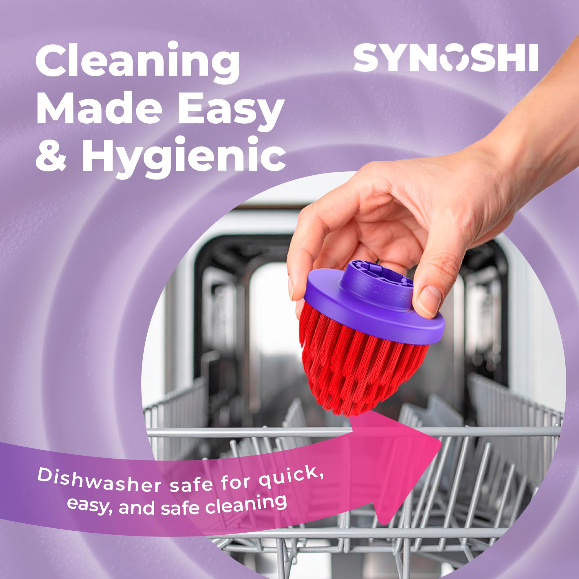 Synoshi PRO ofrece limpieza profunda en rincones estrechos y difíciles.