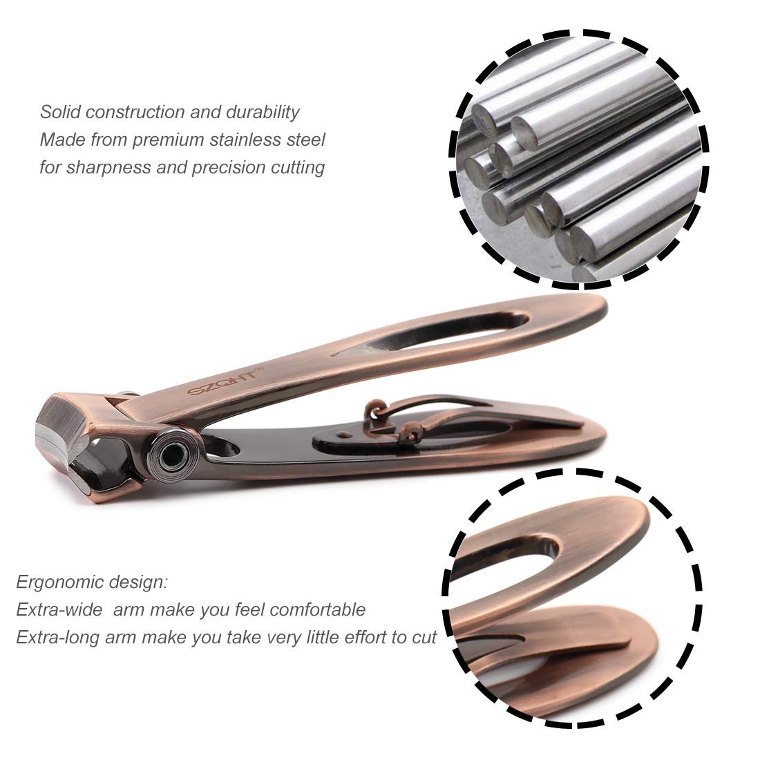 SZQHT diseño ergonómico con mango sólido para agarre cómodo y control preciso.