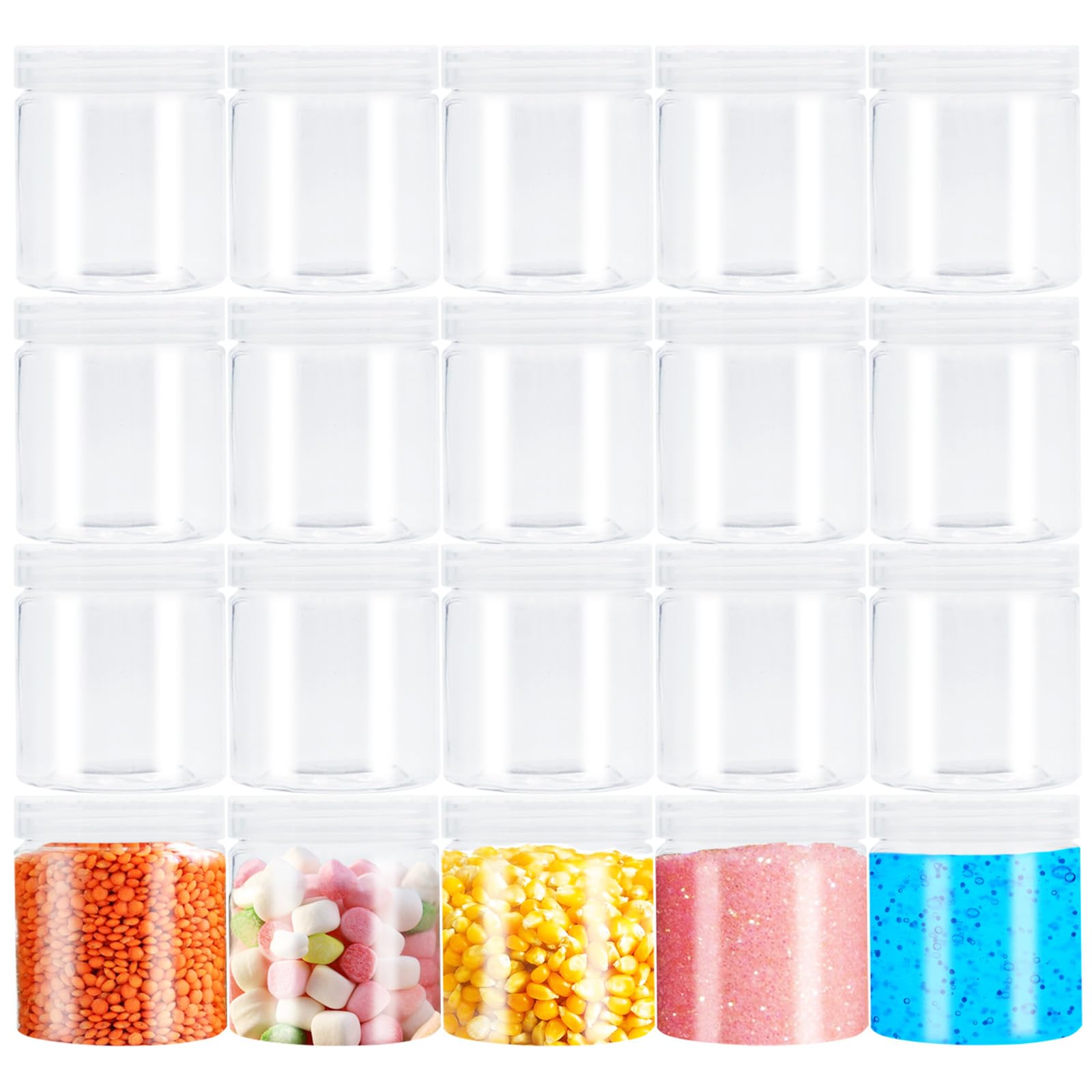Szsrcywd contenedores plásticos transparentes de 4oz con tapa, ideales para maquillaje y cremas.