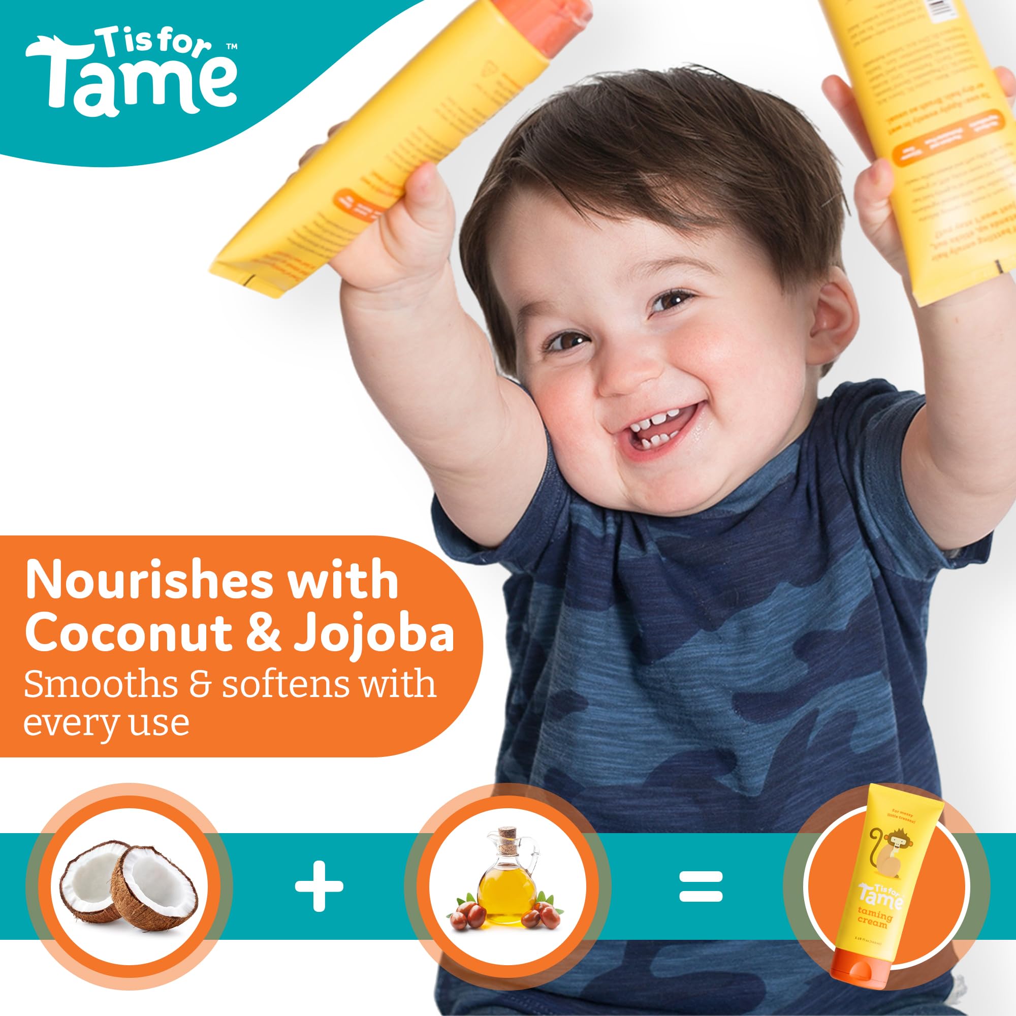 T is for Tame ingredientes coco y jojoba para cabello saludable