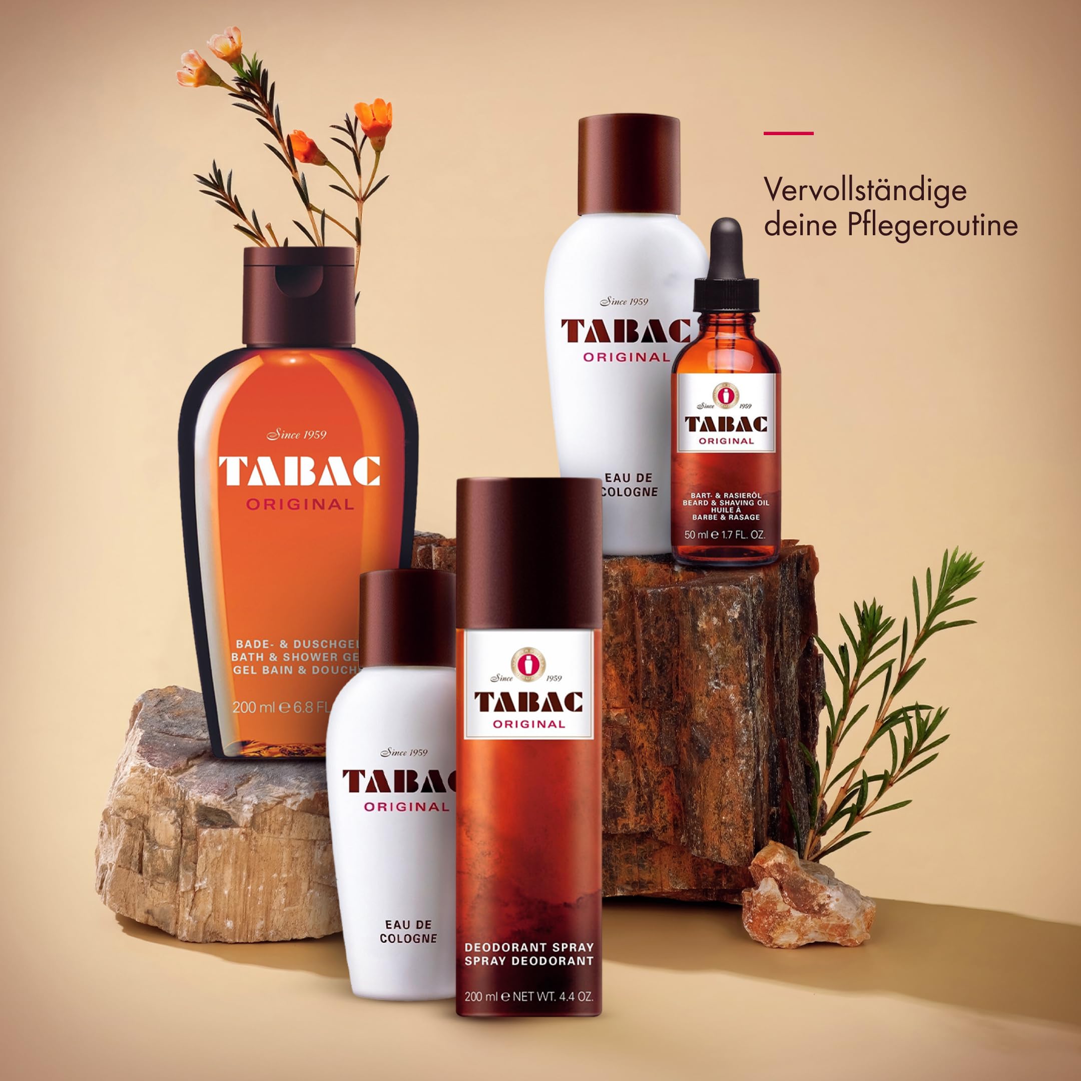 Tabac Original label close-up, authentic heritage signals trusted quality.