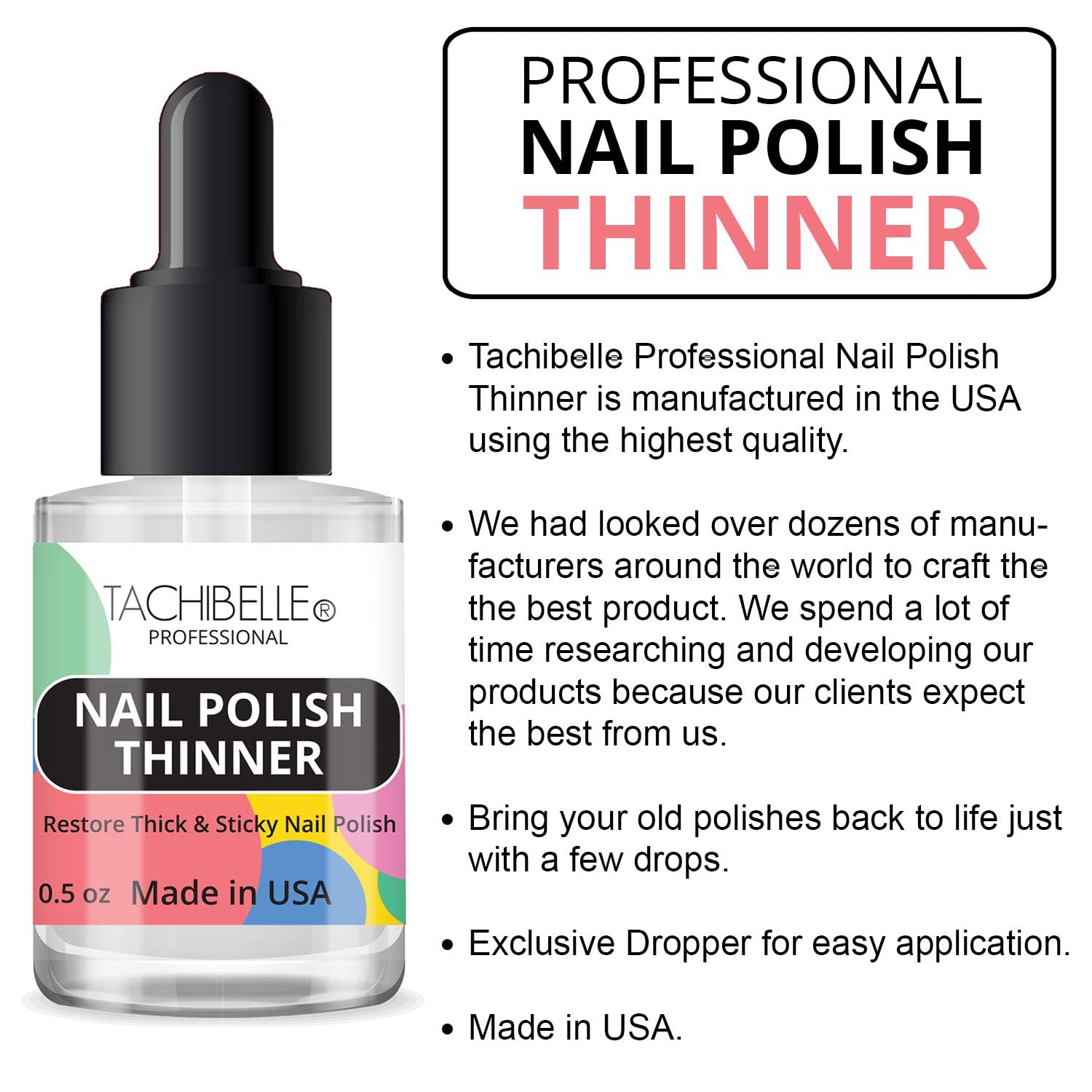 Tachibelle diluyente para revitalizar esmaltes viejos con facilidad.