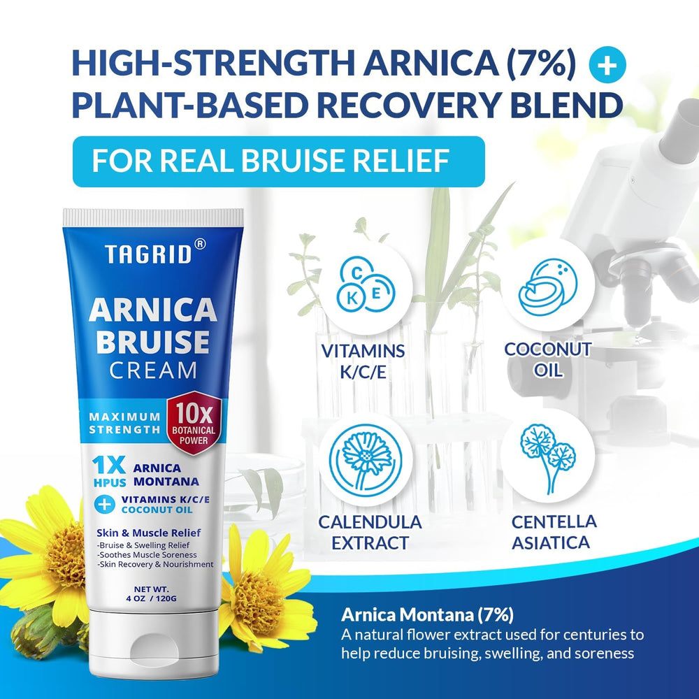 TAGRID Arnica Crema nutre piel delicada con vitaminas y aceites esenciales.