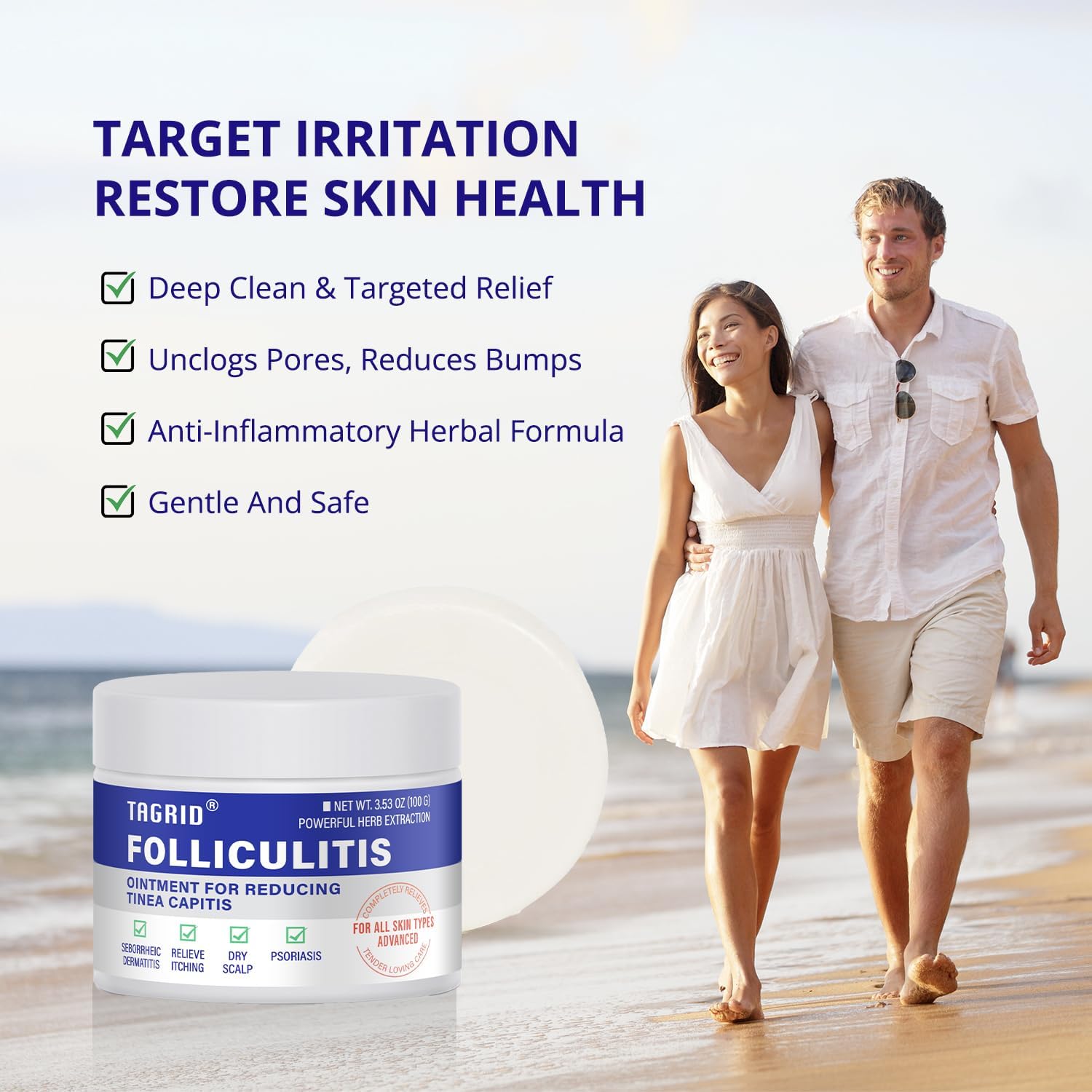 TAGRID relieve-post-entrenamiento, sensación fresca para piel irritada.