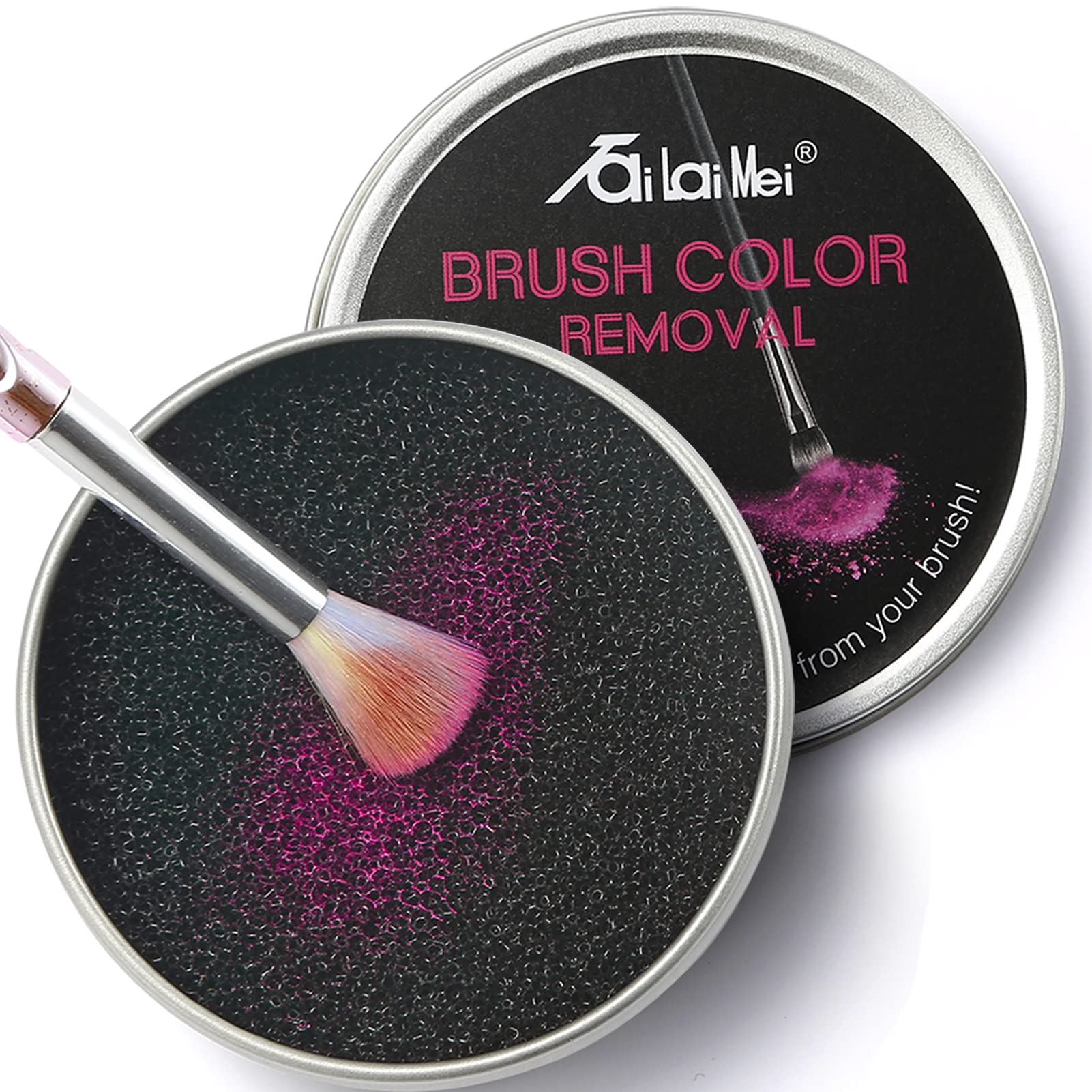 TailaiMei esponja mágica para limpieza de brochas, elimina color sin agua.