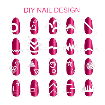 TailaiMei pegatinas uñas ondas: estilo fluido para creatividad.