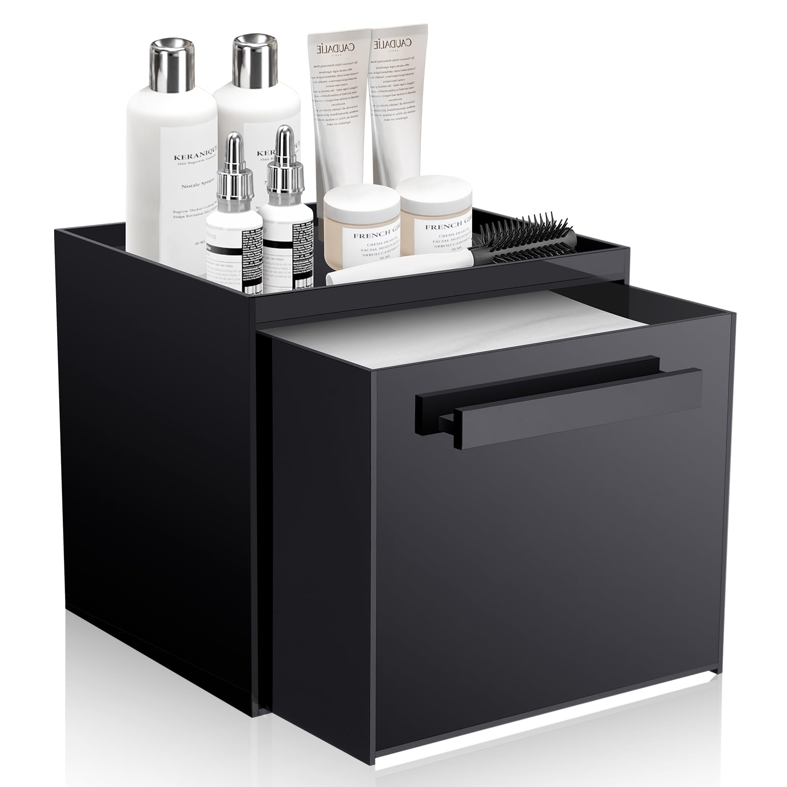 TAINESS caja acrílica para toallas faciales desechables, organizando el baño con discreción.