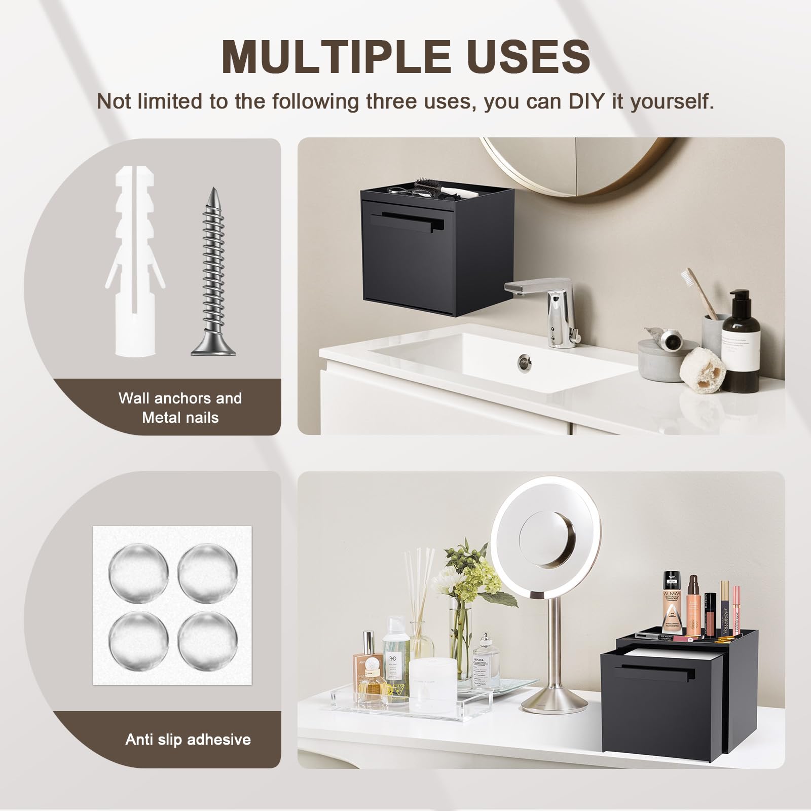 TAINESS compatible con toallas XL para un almacenamiento ordenado.