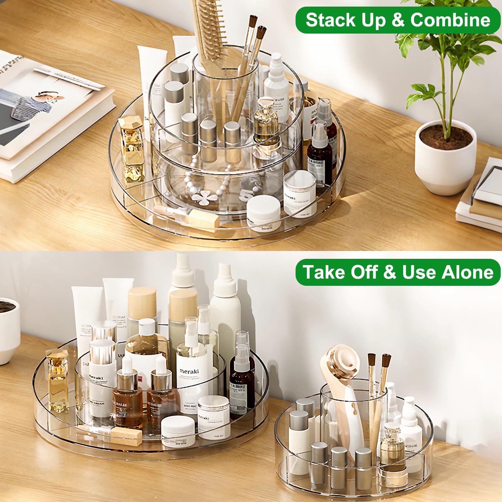 Taiuloo organizador con 8 compartimentos para esmaltes y labiales