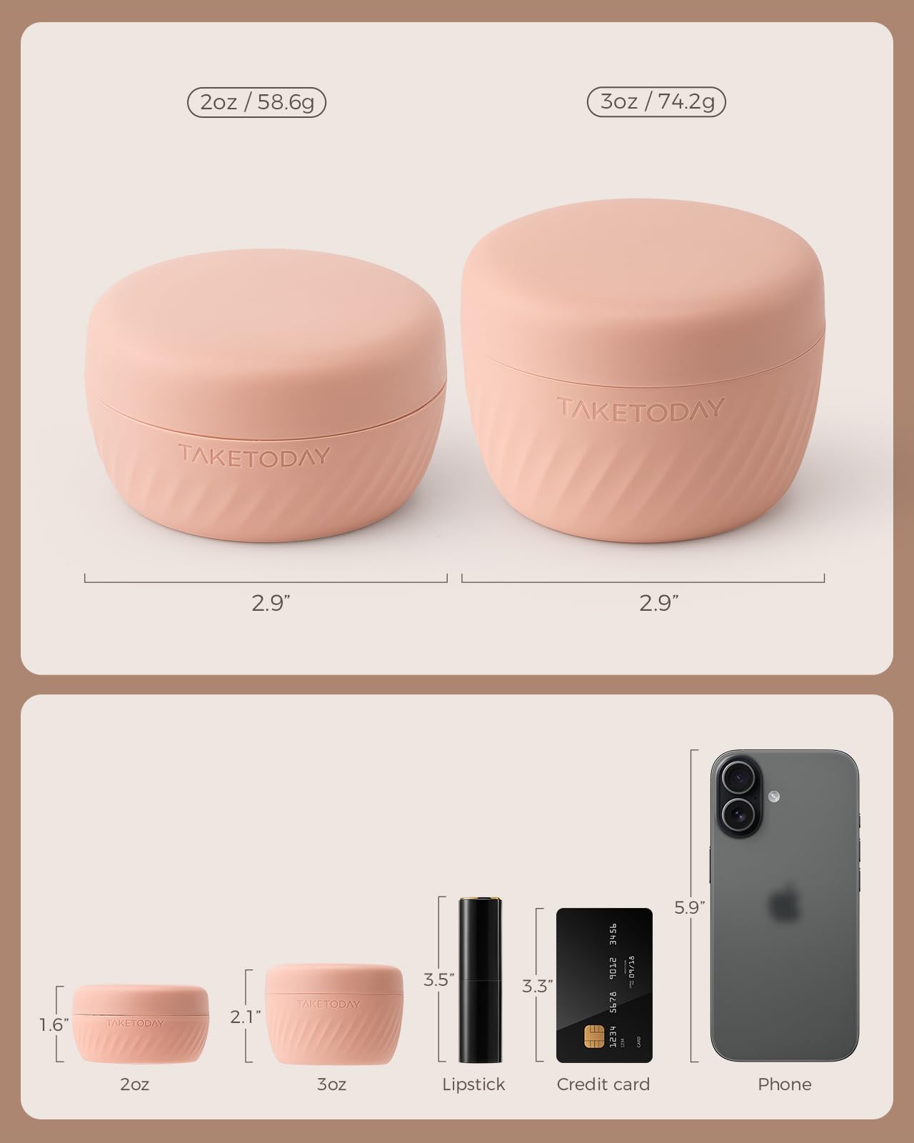 TakeToday uso multipropósito en viajes, ideal para cremas y lociones.